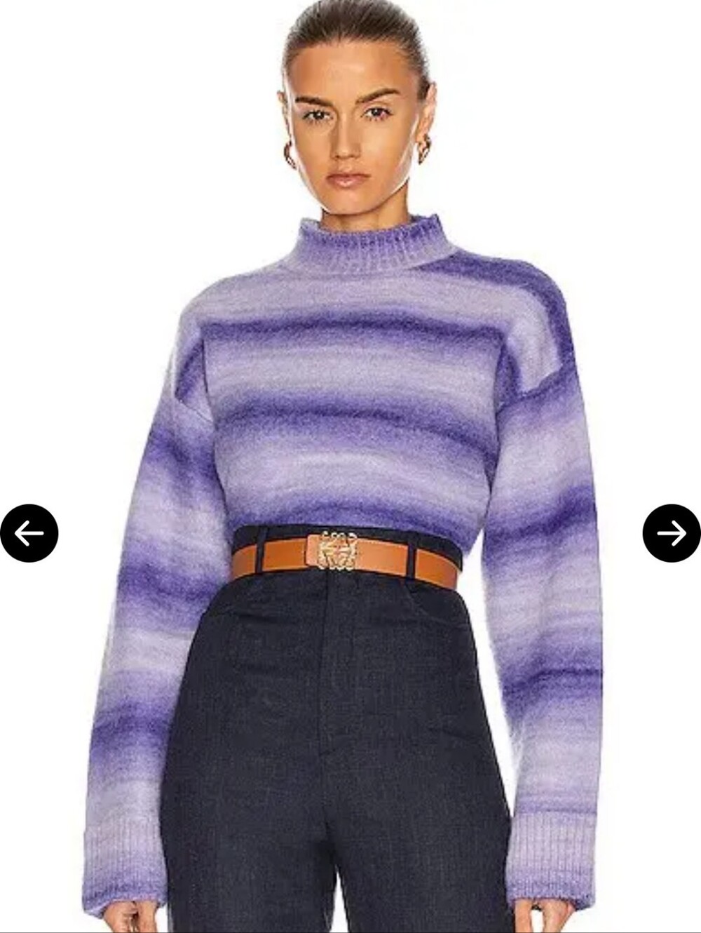 NWOT Acne Studios Kesme Sweater Purple Stripes (XXS)